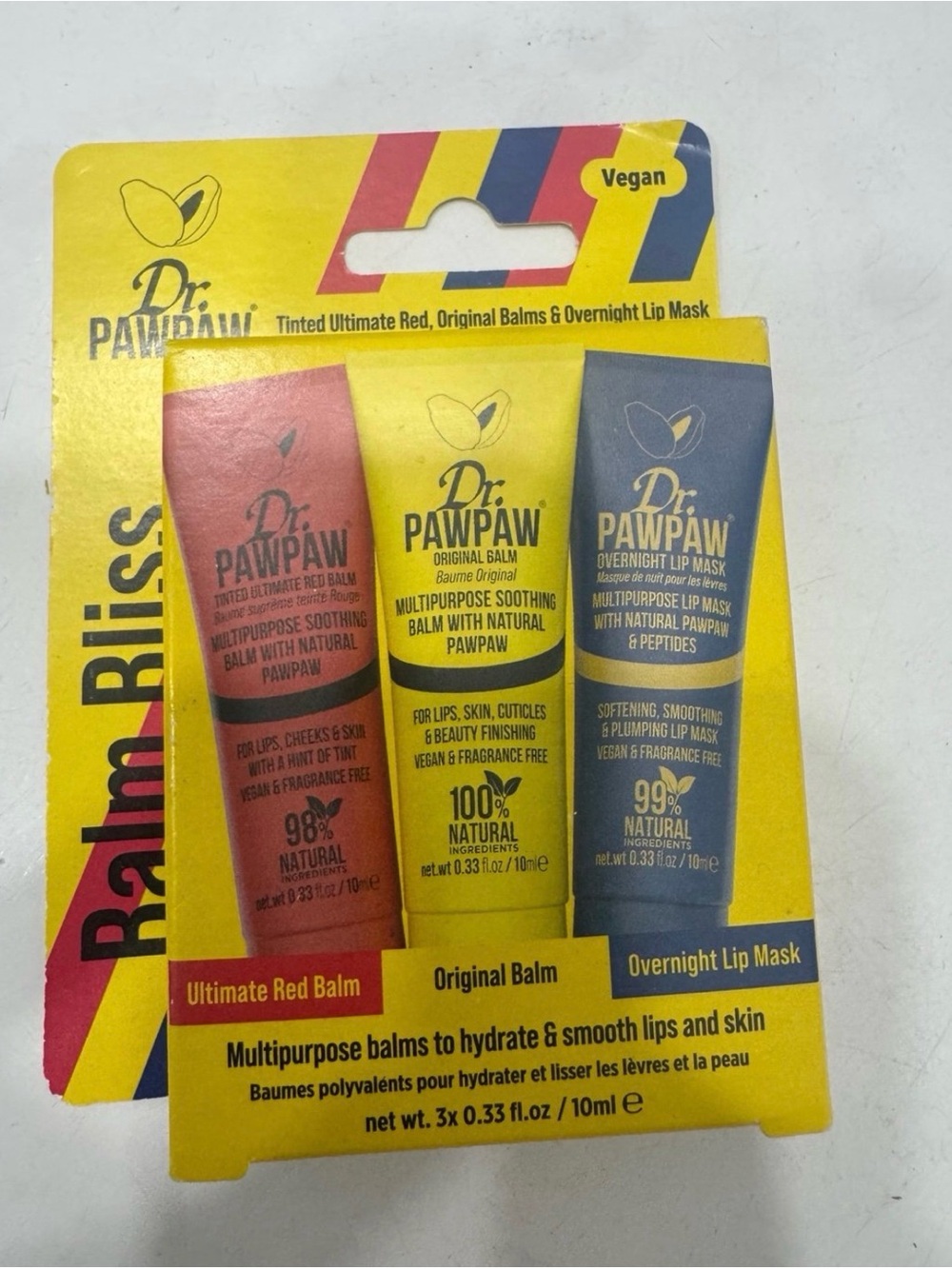 New Dr. Pawpaw Balm Bliss Lip Mask Set